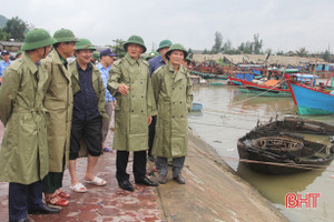 Lãnh đạo Hà Tĩnh kiểm tra các phương án ứng phó với cơn bão số 3