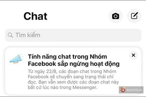 Tính năng chat trong Nhóm Facebook sắp ngừng hoạt động?