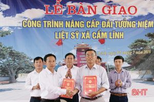TGĐ Tập đoàn thang máy Thăng Long tài trợ 500 triệu đồng nâng cấp Đài tưởng niệm liệt sỹ Cẩm Lĩnh
