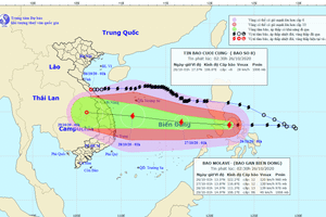 Bão Molave tăng cấp khi vào Biển Đông, Hà Tĩnh sẽ có mưa to