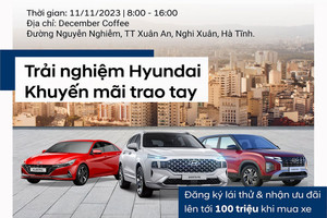 Lái thử xe Hyundai tại Nghi Xuân