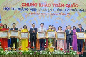 Thí sinh Hà Tĩnh đạt giải ba Hội thi Giảng viên lý luận chính trị giỏi toàn quốc