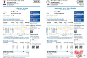 Từ 1/3, ngành điện cung cấp mẫu hóa đơn điện tử và thông báo tiền điện mới