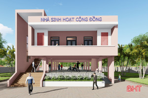 Khởi công 2 nhà văn hóa cộng đồng kết hợp tránh lũ tại Hương Sơn