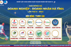 Giải Bóng đá Doanh nghiệp - Doanh nhân Hà Tĩnh dự kiến khởi tranh ngày 30/9