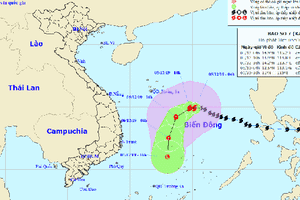 Bão số 7 đổi hướng di chuyển, sẽ suy yếu thành áp thấp nhiệt đới