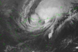 Sức gió mạnh nhất vùng gần tâm bão số 5 giật cấp 11