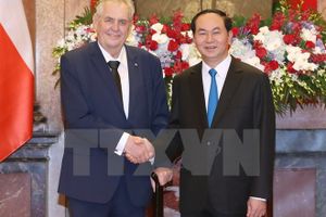 Chủ tịch nước Trần Đại Quang chiêu đãi chào mừng Tổng thống Séc