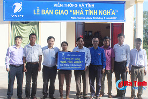 VNPT Hà Tĩnh bàn giao nhà tình nghĩa cho hộ nghèo