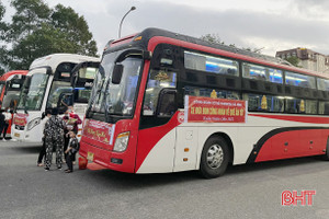 Công nhân Formosa Hà Tĩnh háo hức về quê đón tết trên những “chuyến xe công đoàn”