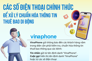 Số điện thoại chính thức để xử lý chuẩn hóa thông tin thuê bao di động