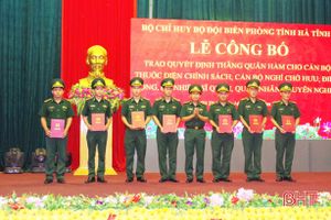 Biên phòng Hà Tĩnh điều động, bổ nhiệm 56 sĩ quan, quân nhân chuyên nghiệp