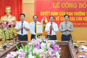 Hà Tĩnh công bố quyết định bổ nhiệm các trưởng ban Tuyên giáo, Nội chính Tỉnh ủy