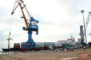 Tàu chở container của Tân Cảng Sài Gòn cập cảng Vũng Áng