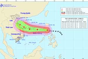 Bão Vamco vào Biển Đông, hướng vùng biển Hà Tĩnh - Quảng Nam 3 ngày tới