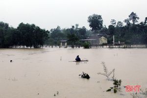 Tin mới nhất về mưa Hà Tĩnh: 27 xã ngập lụt, 8 người đi rừng đã trú ẩn an toàn trên núi