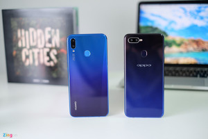 Oppo F9 đọ dáng Huawei nova 3i - di động camera kép sáng giá tầm trung