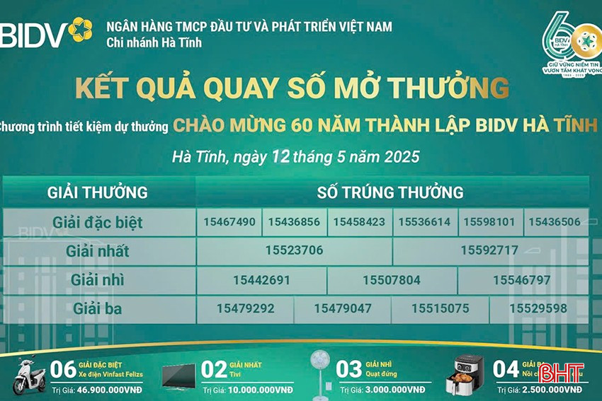 Mã số các khách hàng may mắn trúng thưởng chương trình tiết kiệm dự thưởng “60 năm – gửi trao may mắn cùng BIDV Hà Tĩnh”. bqbht_br_z6593963201282-52e632dd24711279543018b2eac8d112.jpg