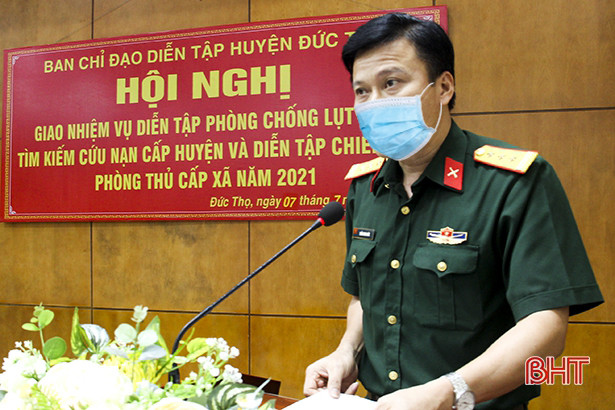 Đức Thọ sẵn sàng diễn tập phòng chống lụt bão và tìm kiếm cứu nạn