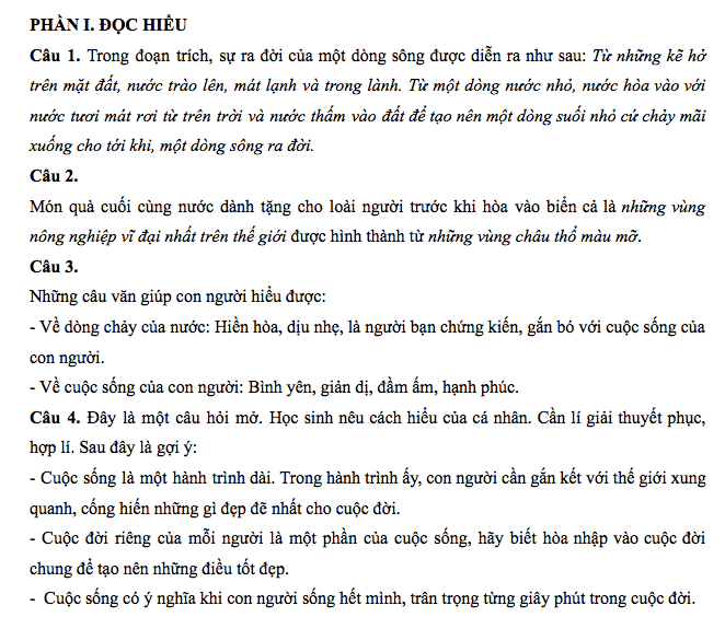 Gợi ý đáp án đề Ngữ văn kỳ thi tốt nghiệp THPT năm 2021