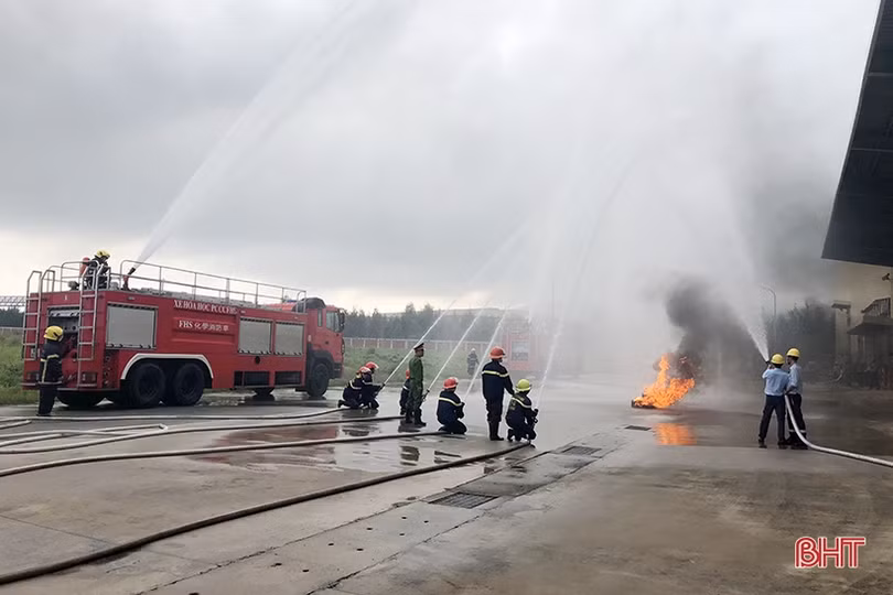Doanh nghiệp KKT Vũng Áng chủ động các giải pháp phòng cháy, chữa cháy