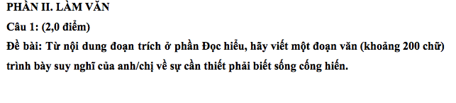 Gợi ý đáp án đề Ngữ văn kỳ thi tốt nghiệp THPT năm 2021