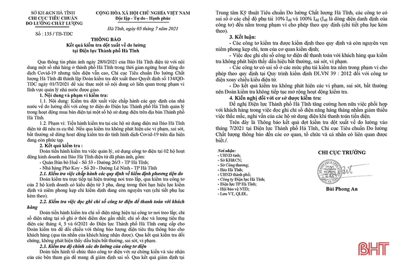 Nhà hàng ngừng hoạt động dài ngày, tiền điện vẫn cao: Sai số công tơ trong giới hạn cho phép