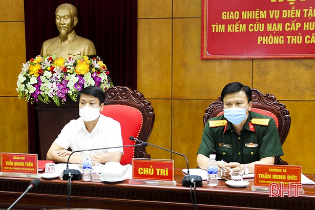 Đức Thọ sẵn sàng diễn tập phòng chống lụt bão và tìm kiếm cứu nạn