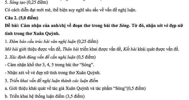 Gợi ý đáp án đề Ngữ văn kỳ thi tốt nghiệp THPT năm 2021