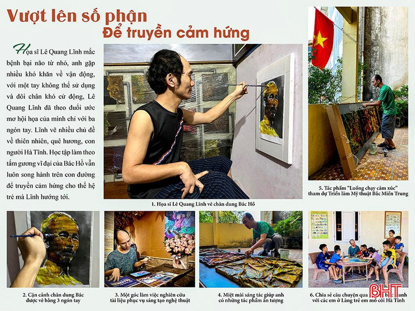 Tác phẩm chùm ảnh "Vượt lên số phận để truyền cảm hứng" của tác giả Trần Anh Đức đạt giải C cấp Trung ương về "Học tập và làm theo tư tưởng, đạo đức, phong cách Hồ Chí Minh" gần đây. bqbht_br_a3.jpg