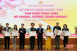 Hà Tĩnh được vinh danh tại Cuộc thi “Tìm hiểu pháp luật về phòng, chống tham nhũng” toàn quốc