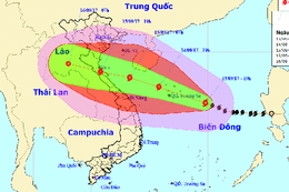 Bão giật cấp 15 có thể đổ bộ Hà Tĩnh trong ngày 15/9
