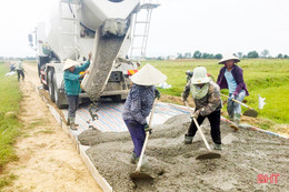 Các địa phương của Nghi Xuân tăng tốc hoàn thành nông thôn mới nâng cao, kiểu mẫu