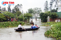 Đường tránh 1B thành phố Hà Tĩnh thành đê ngăn nước