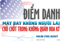 Infographic: Điểm danh máy bay không người lái chủ chốt của Mỹ