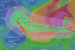 Bão Vamco đổi hướng liên tục, có thể vào Hà Tĩnh