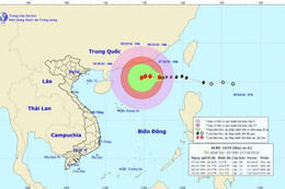 Bão số 6 di chuyển chủ yếu theo hướng Tây và tiếp tục mạnh thêm