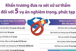 Khẩn trương đưa ra xét xử sơ thẩm 5 vụ án nghiêm trọng, phức tạp