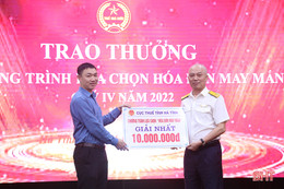 Cục Thuế Hà Tĩnh bấm nút lựa chọn “Hóa đơn may mắn” quý I/2023