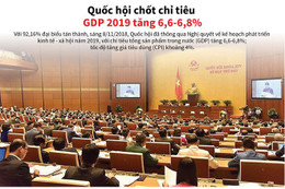 [Infographics] Quốc hội "chốt" chỉ tiêu tăng trưởng GDP năm 2019