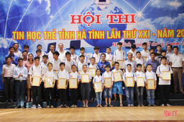 34 học sinh đạt giải hội thi Tin học trẻ Hà Tĩnh lần thứ XXI