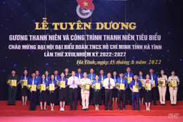 Tỉnh đoàn Hà Tĩnh tuyên dương 42 gương thanh niên và công trình tiêu biểu