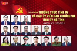 Chân dung các Ủy viên Ban Thường vụ Tỉnh ủy Hà Tĩnh nhiệm kỳ 2020-2025