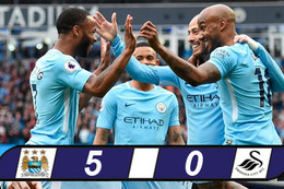 Man City 5-0 Swansea: Tân vương ra oai