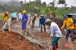 Huy động 80.670 ngày công, Vũ Quang sôi nổi làm giao thông, thủy lợi