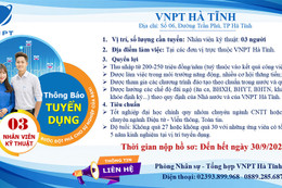 VNPT Hà Tĩnh tuyển dụng nhân viên kỹ thuật