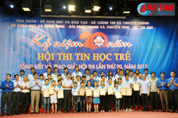 34 học sinh đạt giải Hội thi Tin học trẻ tỉnh Hà Tĩnh lần thứ XX