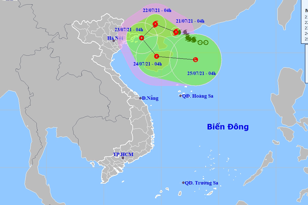 Tin bão trên đất liền, cơn bão số 3