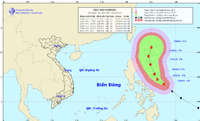 Sẵn sàng ứng phó với siêu bão Surigae