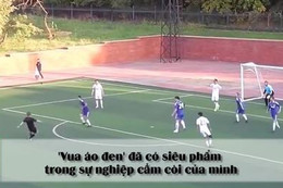 Trọng tài lập siêu phẩm bằng cú sút xa vào góc cao